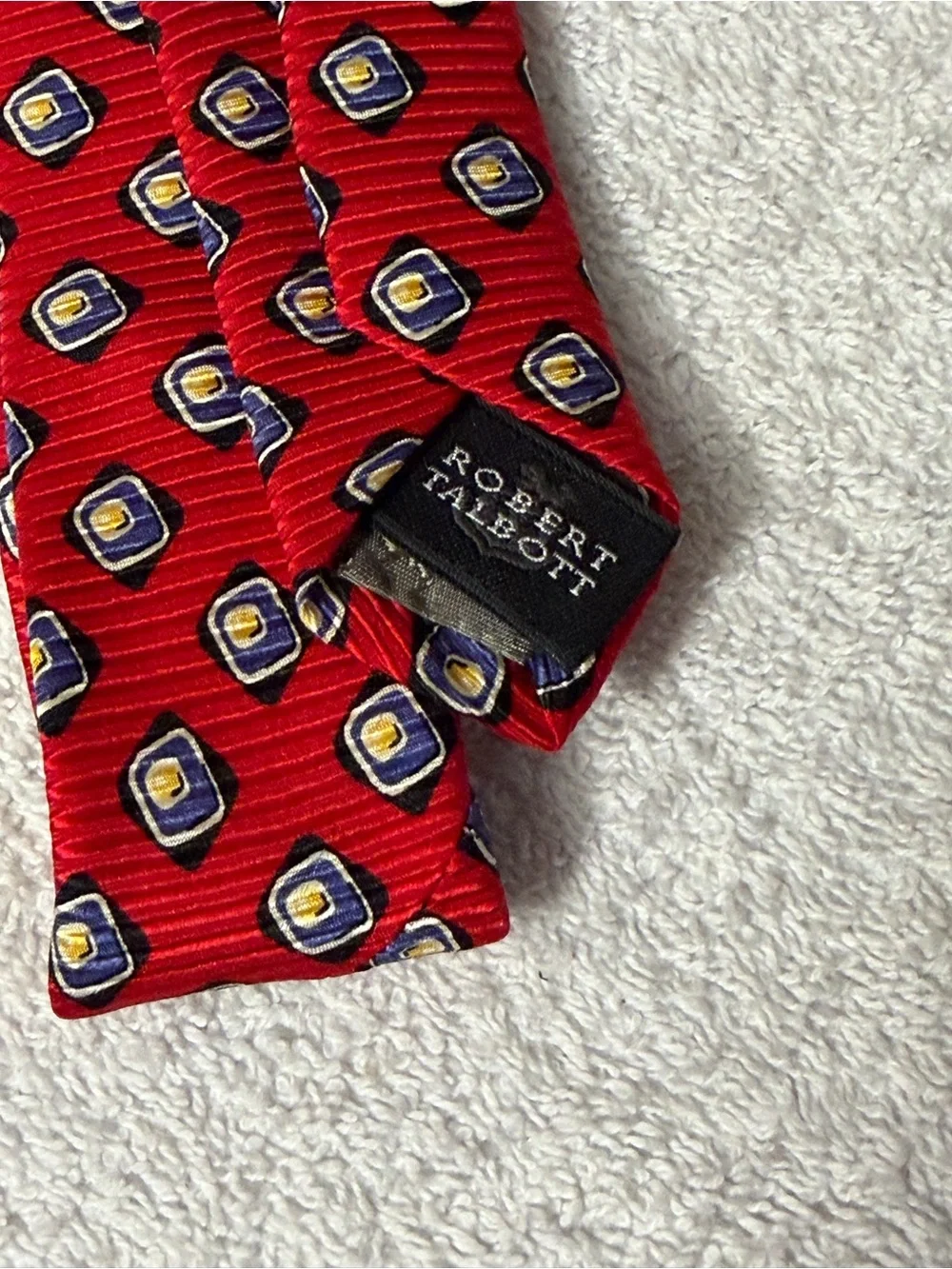 VTG Robert Talbott Nordstrom Geometric Medallion Silk Tie Luxury Handcrafted